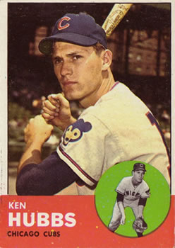 1963 Topps Baseball Cards      015      Ken Hubbs UER NPO